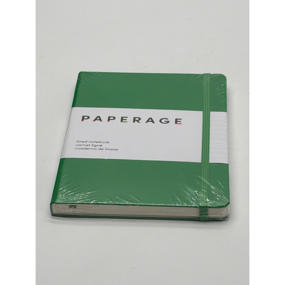 Paperage Lined Notebook Green Hardcover 5.6x8 inch 160 Pages 100gsm  NEW